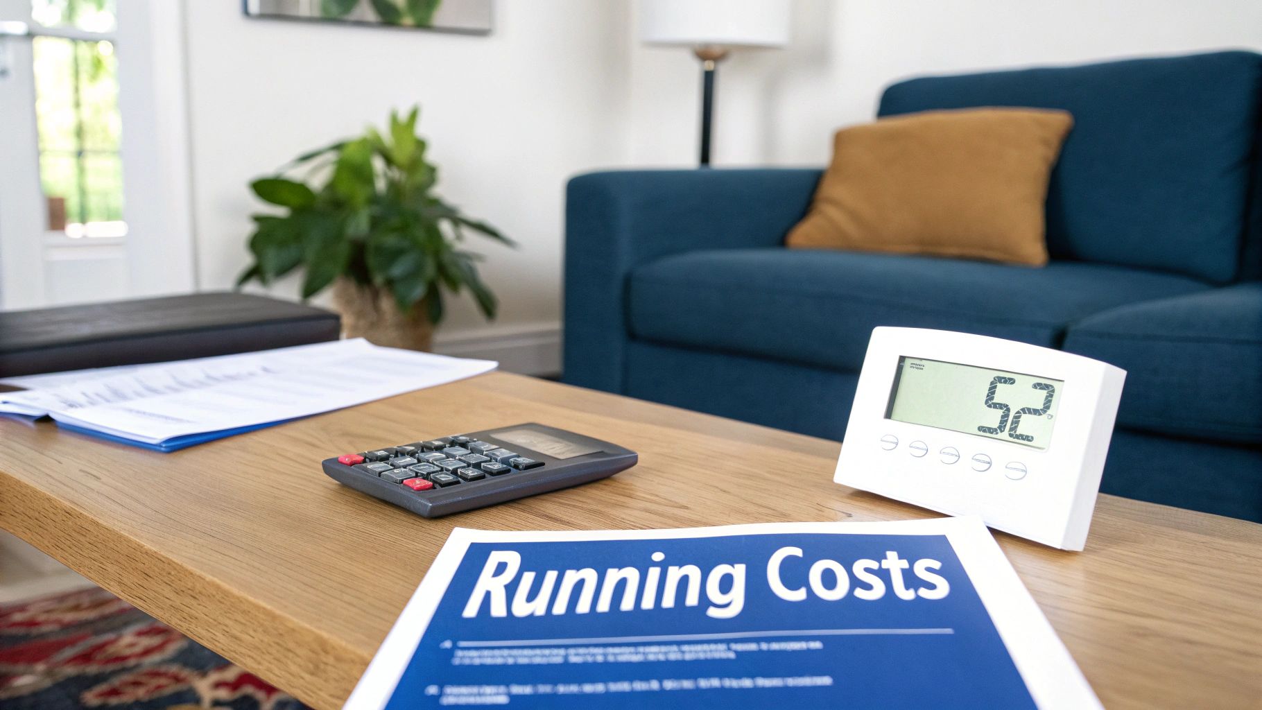 An electricity meter displaying energy usage, representing the cost of running a ducted air conditioner.