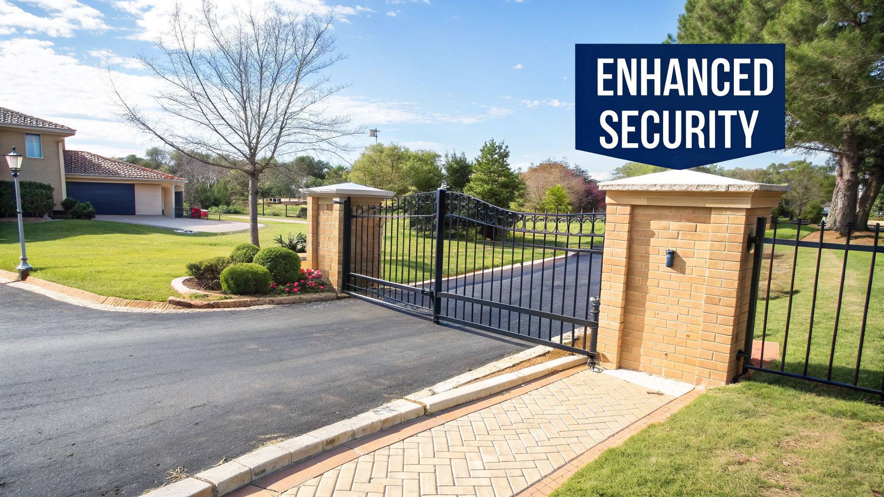 A modern automatic gate on a Central Coast property