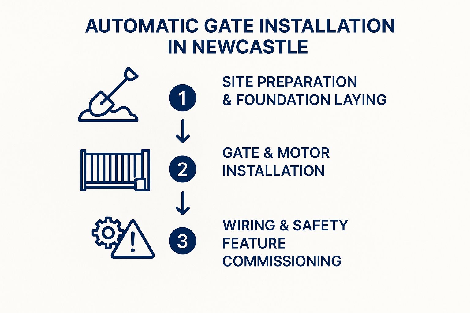 Infographic about automatic gates newcastle
