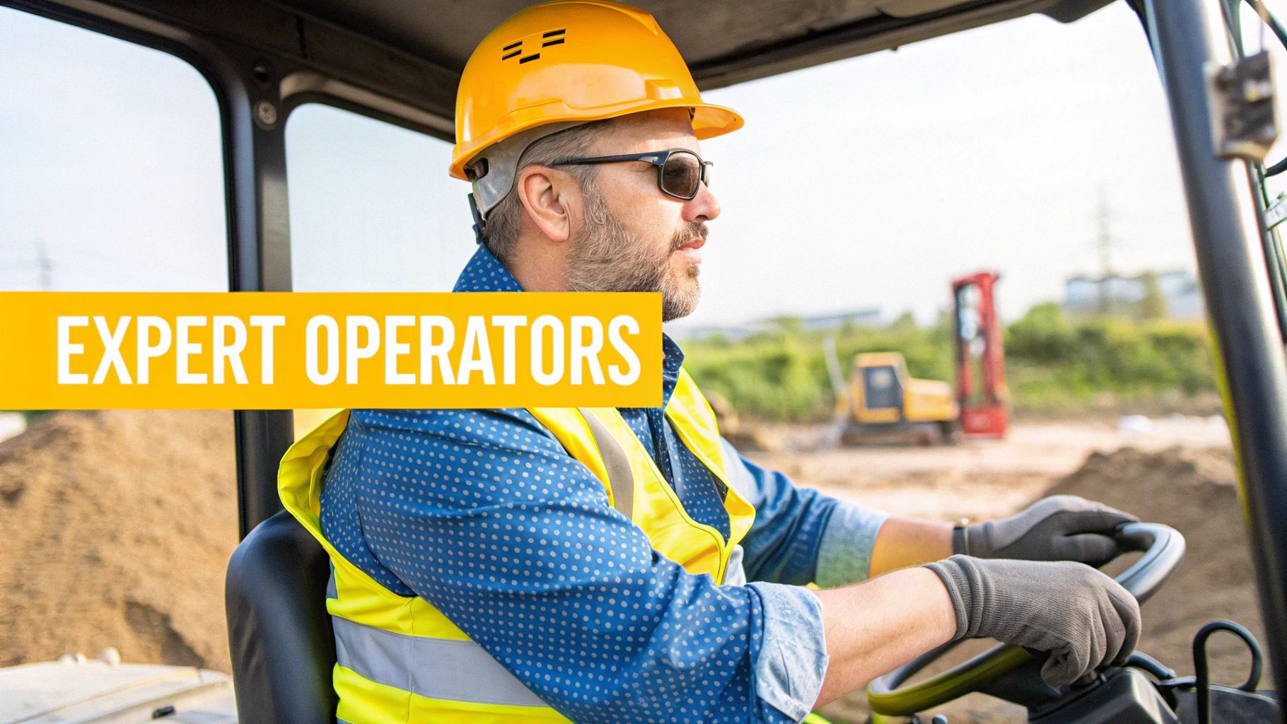 A skilled operator carefully manoeuvres an excavator in a tight residential space.
