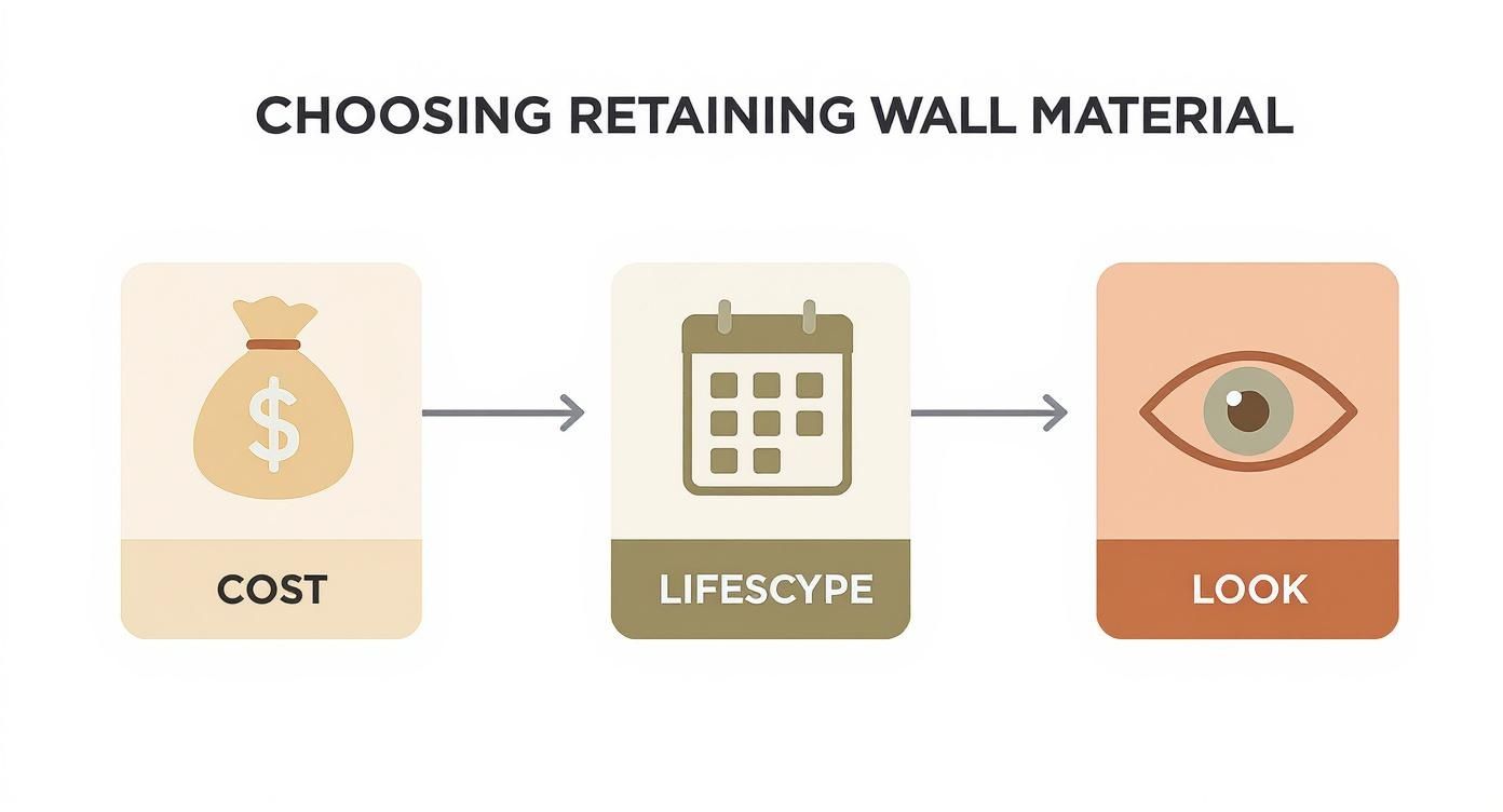 Infographic about retaining wall installation near me