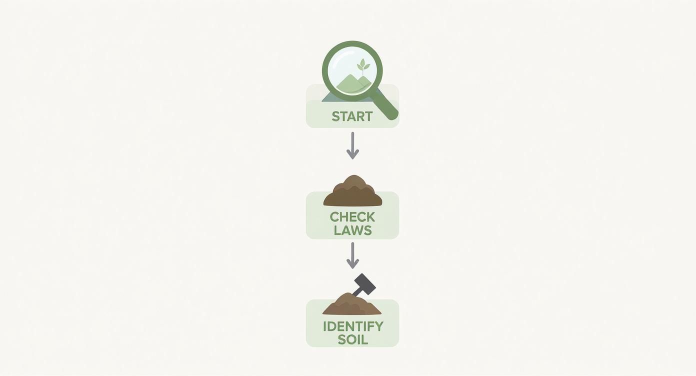 Infographic about how to dispose of soil
