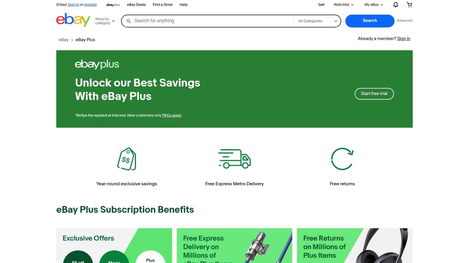 eBay Australia (Plus)