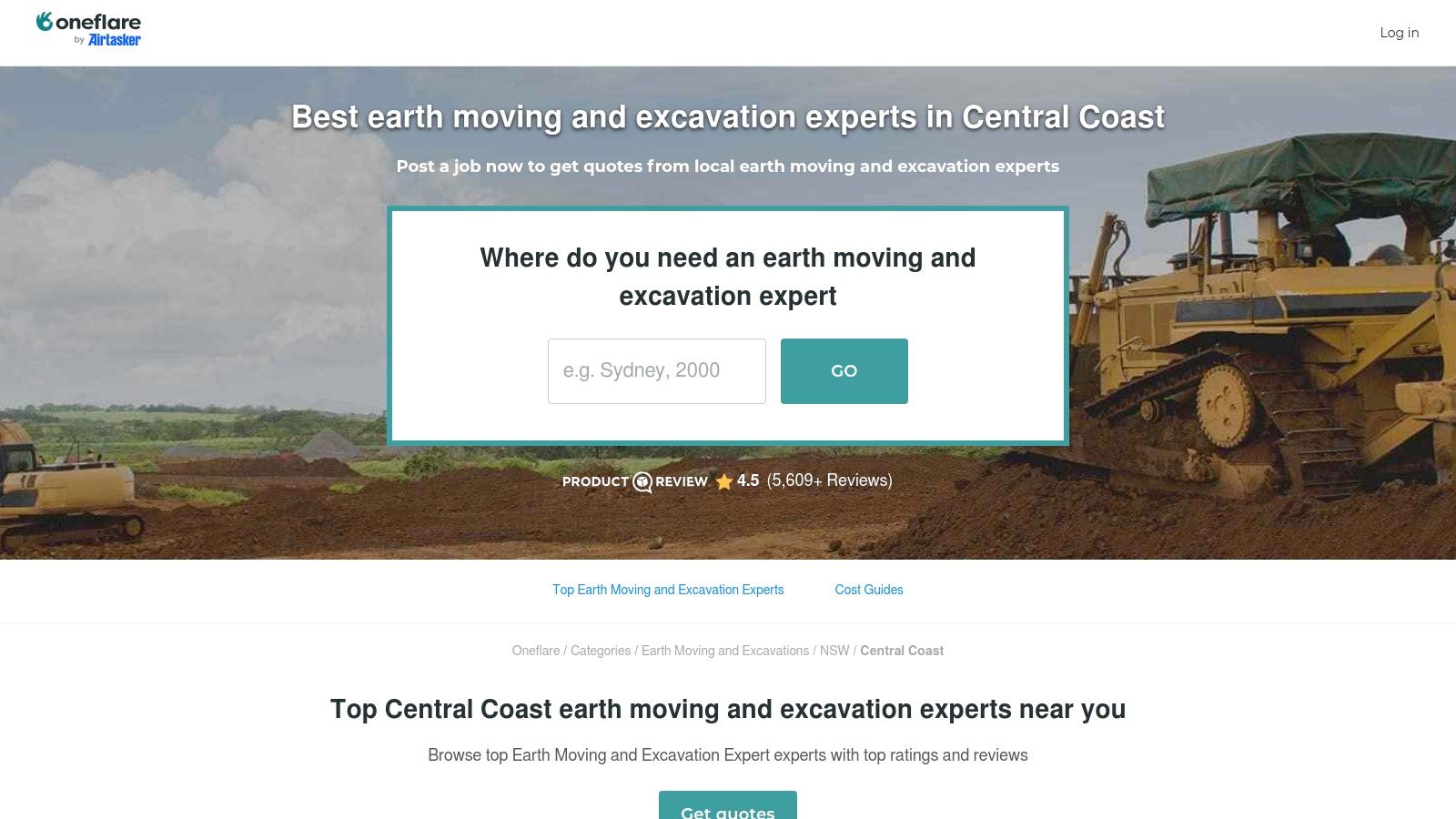 Oneflare – Earthmoving & Excavations (Central Coast)