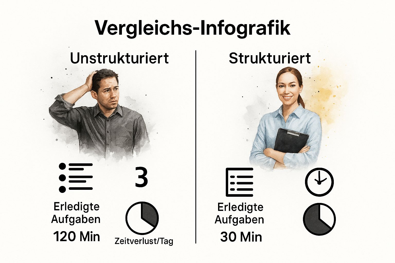 Infographic about arbeit strukturieren
