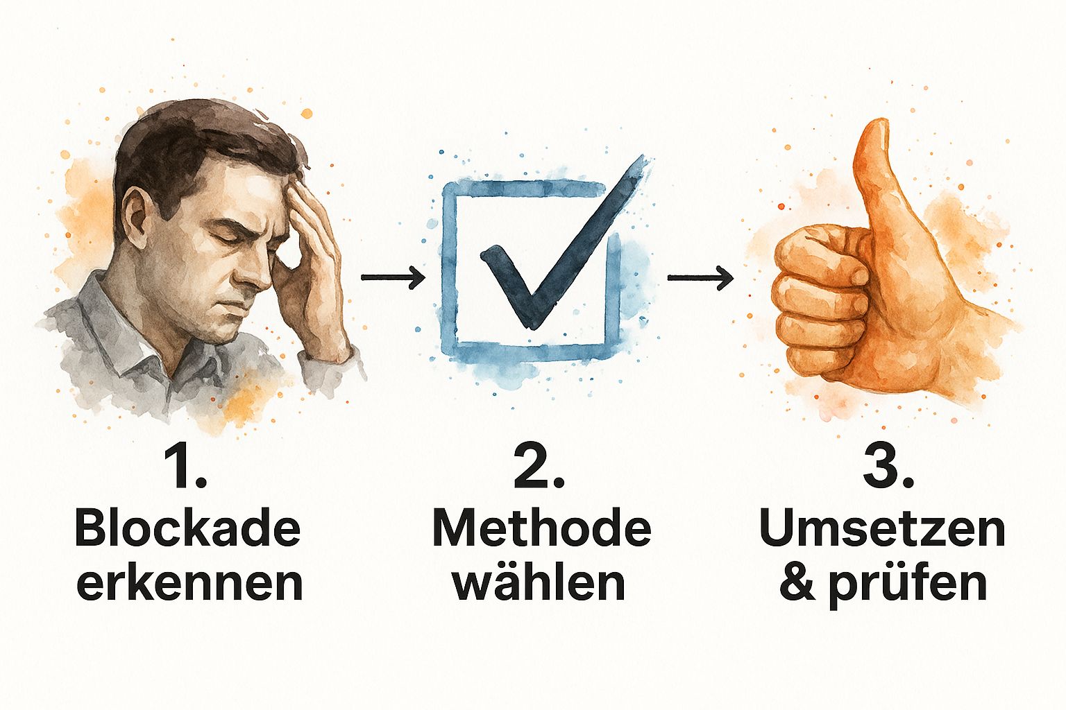 Infographic about blockaden im kopf lösen