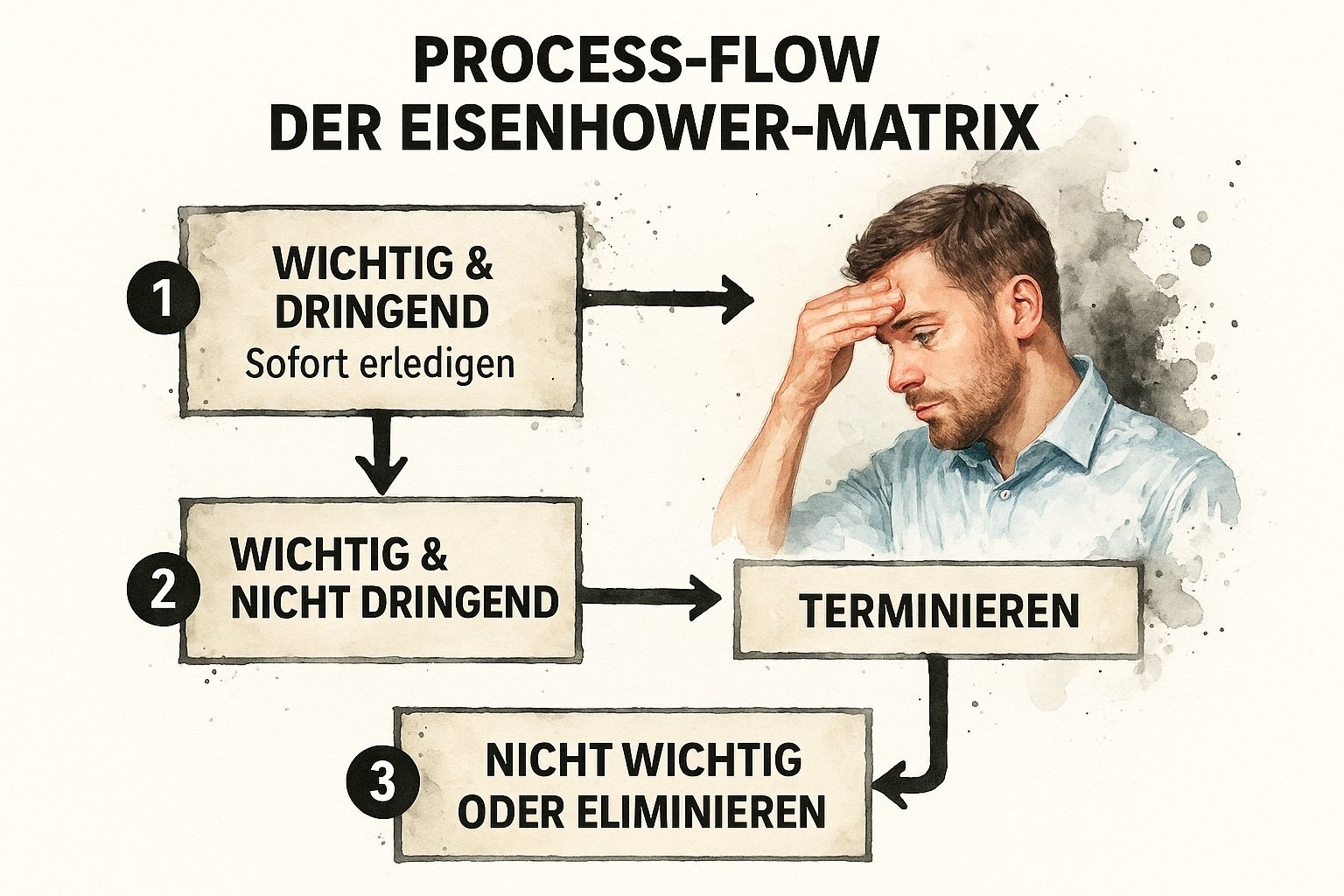 Infographic showing key data about Eisenhower-Matrix