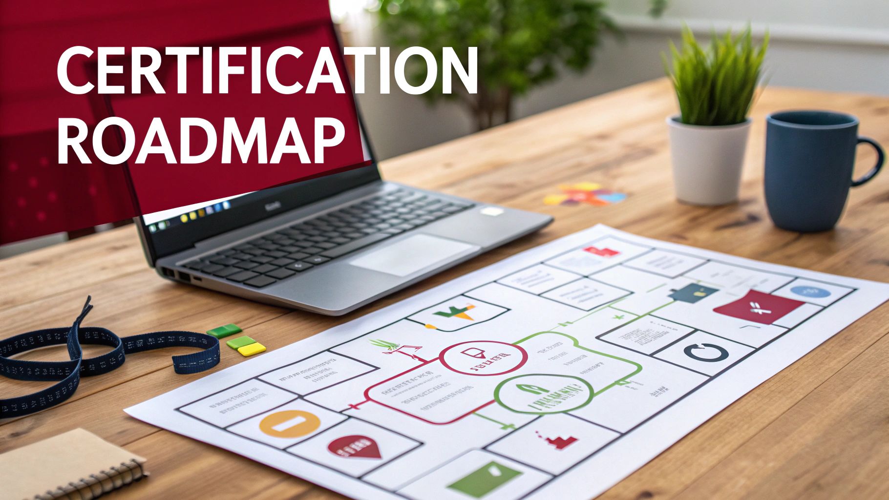 A strategic roadmap with key milestones for achieving ISO 27001 certification.