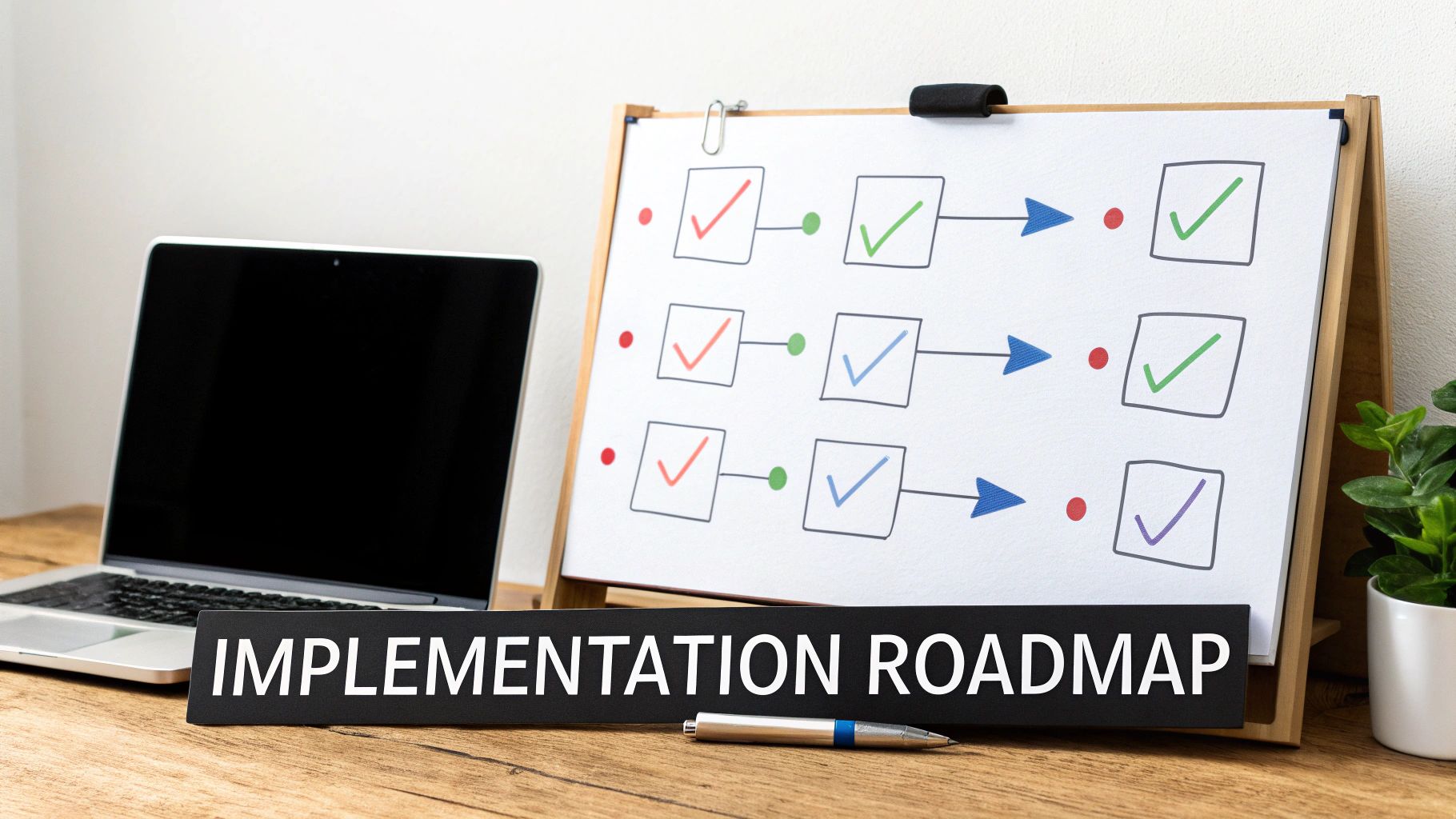 A cybersecurity expert planning an implementation strategy on a whiteboard.