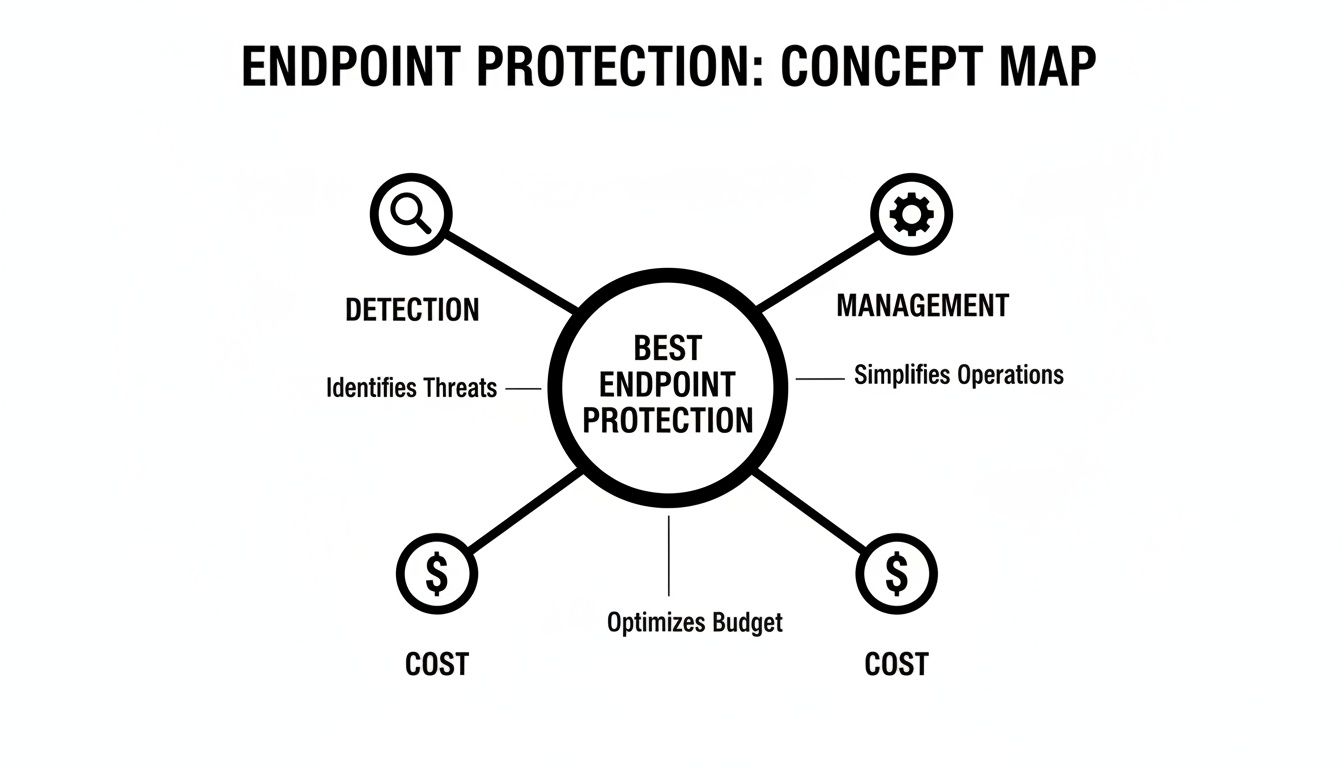 Infographic about best endpoint protection software