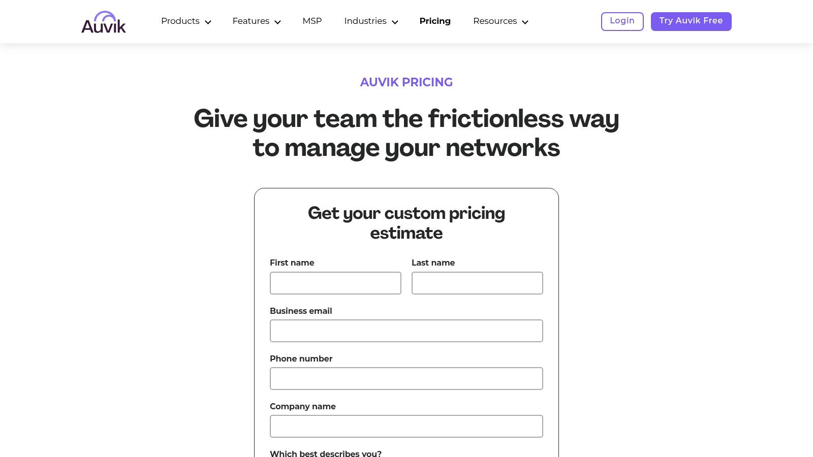 Auvik dashboard showing network topology map