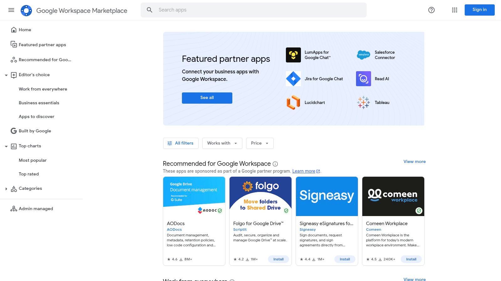 Google Workspace Marketplace