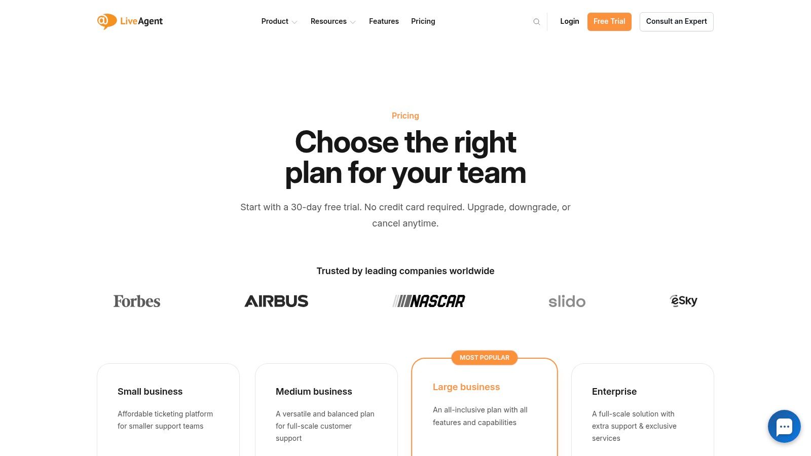 LiveAgent pricing plans