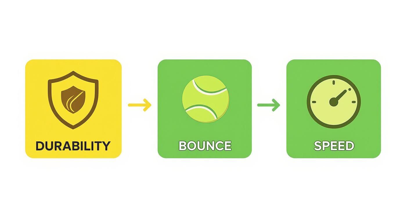 Infographic about best tennis balls for hard court