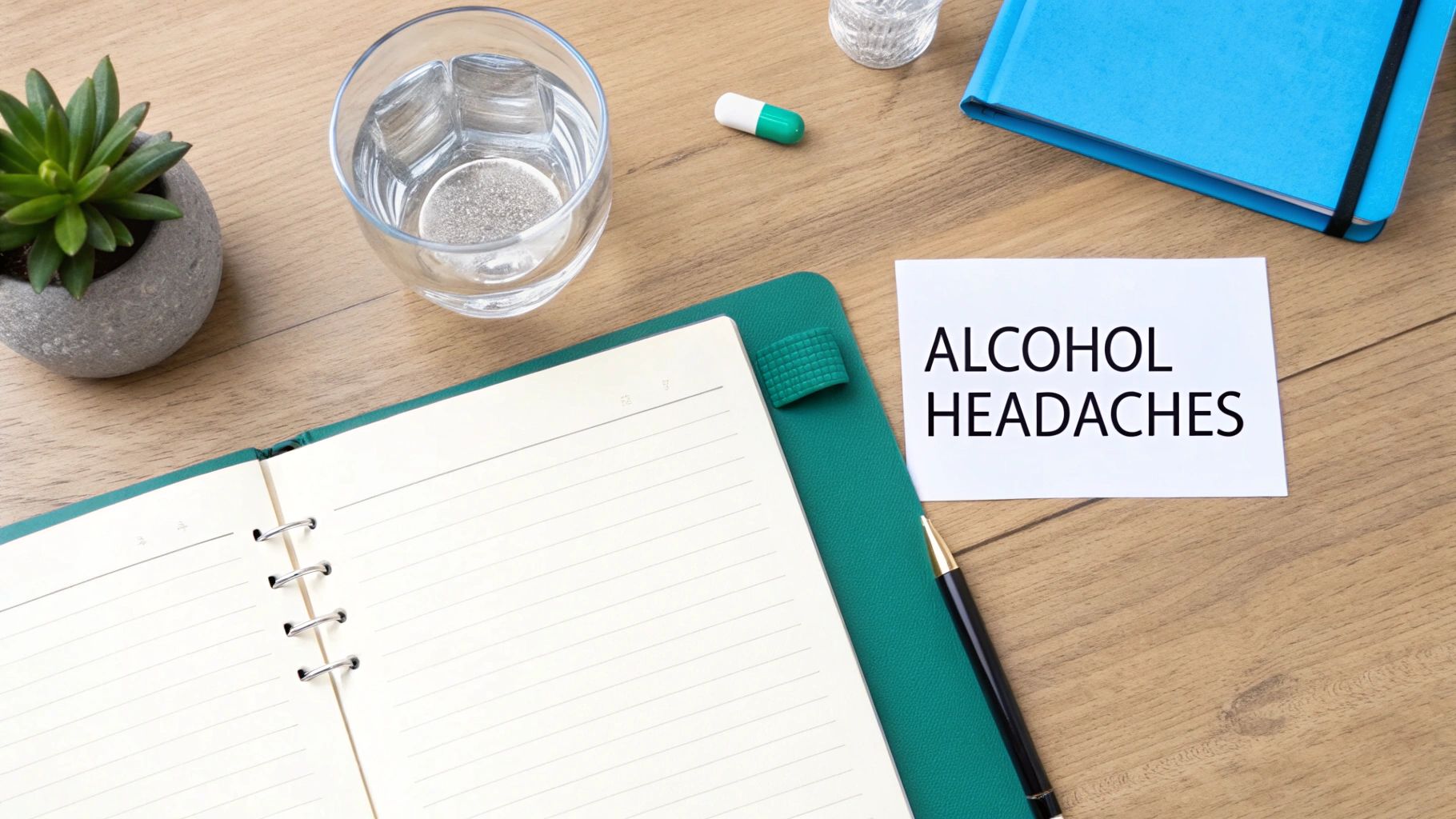 Person holding their head, indicating a headache