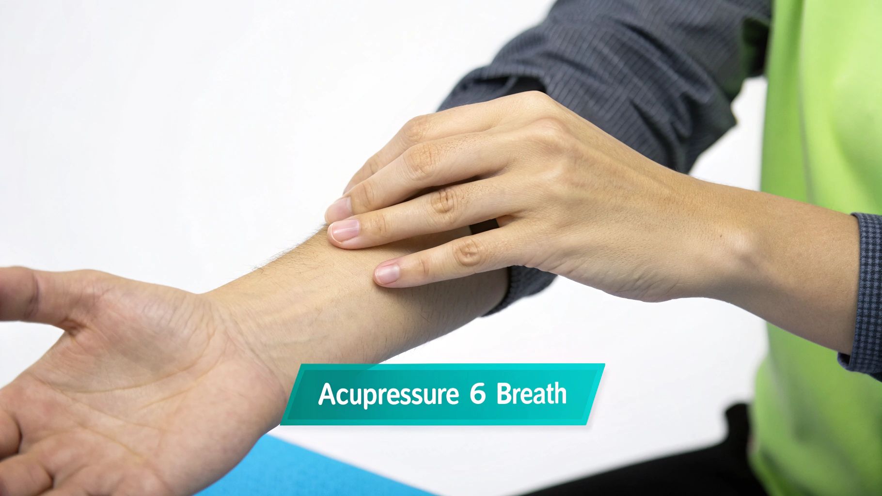 A doctor in a white coat speaking reassuringly to a patient.