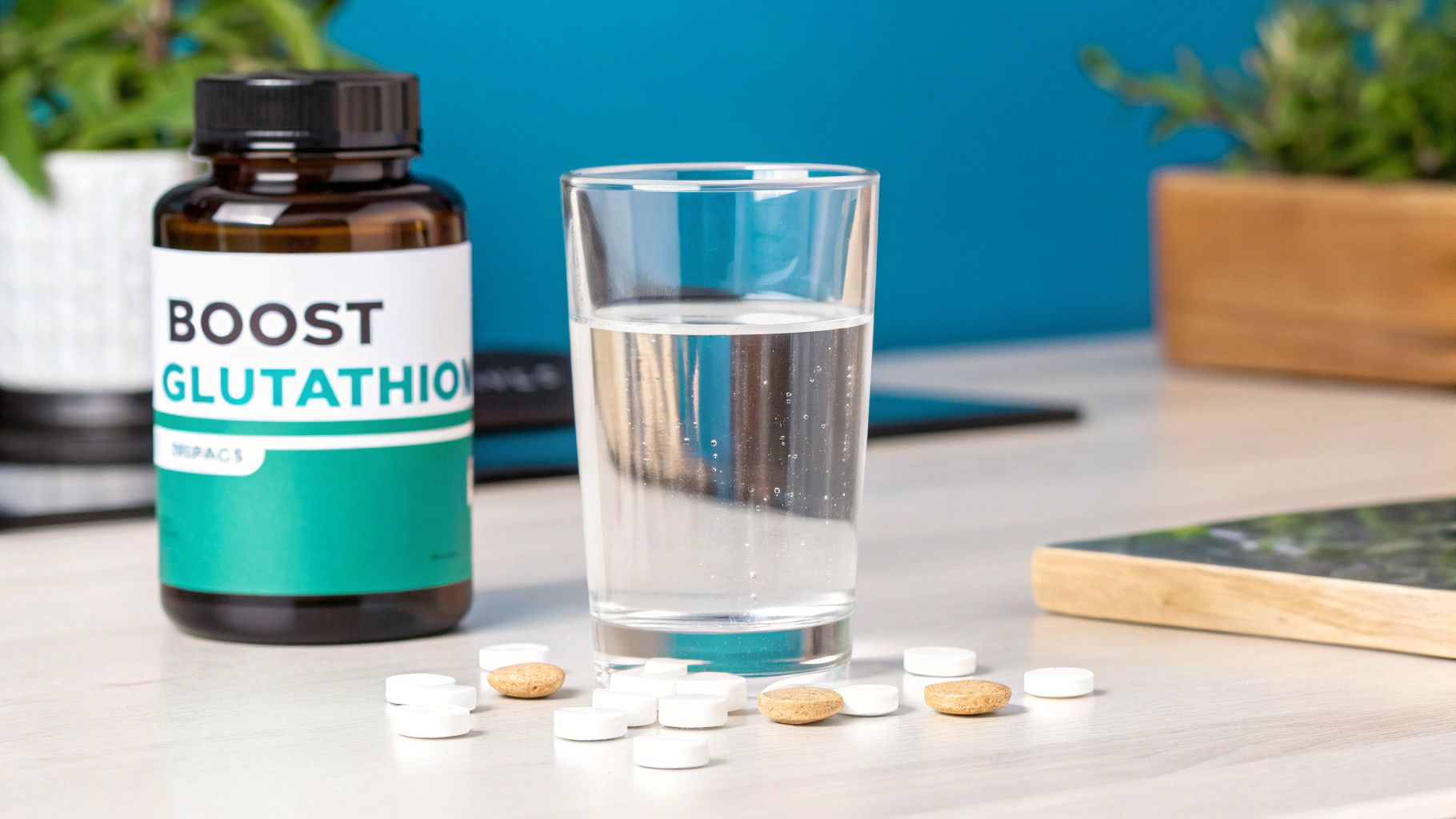 Infographic explaining the benefits of N-Acetylcysteine (NAC) before drinking