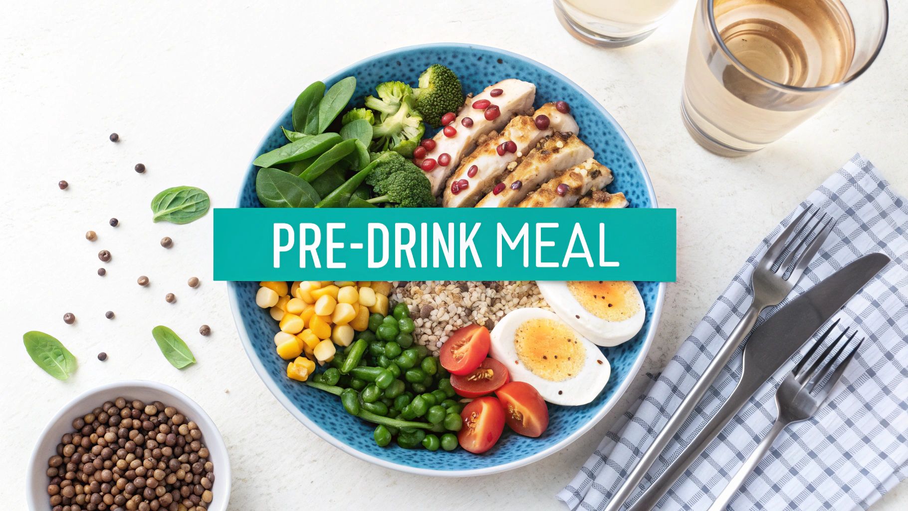 Nutrient-Rich Meal Consumption Before Drinking