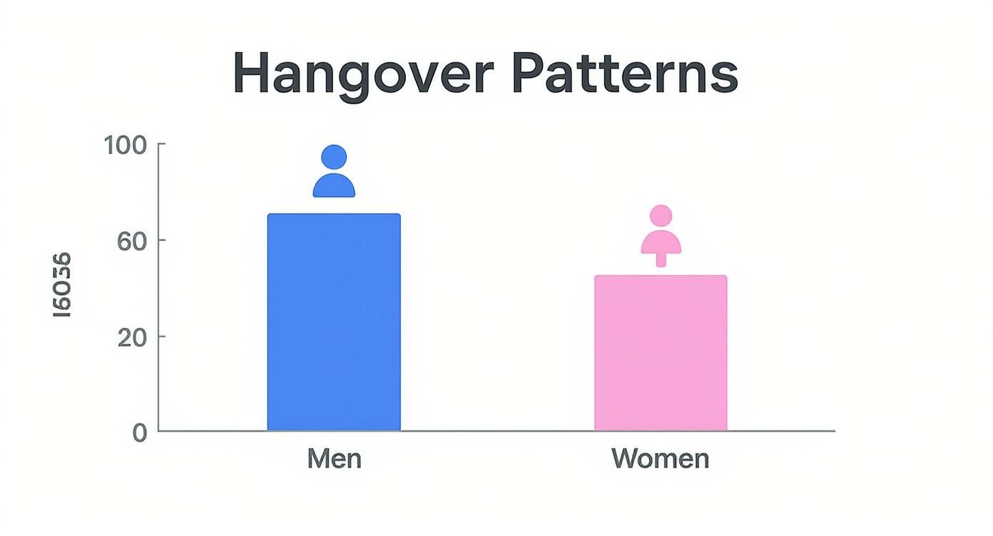Infographic about best alcohol for no hangover