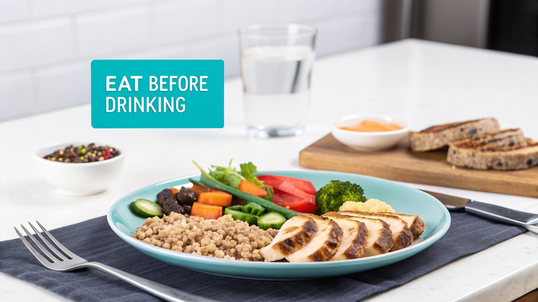 Eat a Substantial Meal Before Drinking