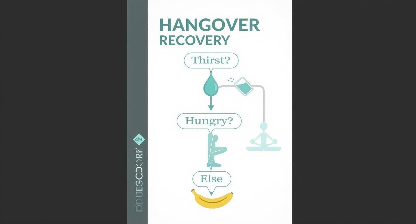 Infographic about what to do the morning after drinking