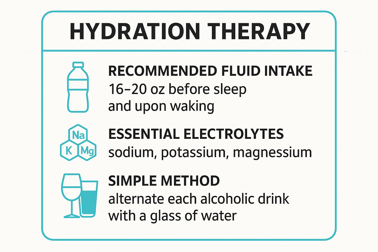Infographic showing key data about Hydration Therapy