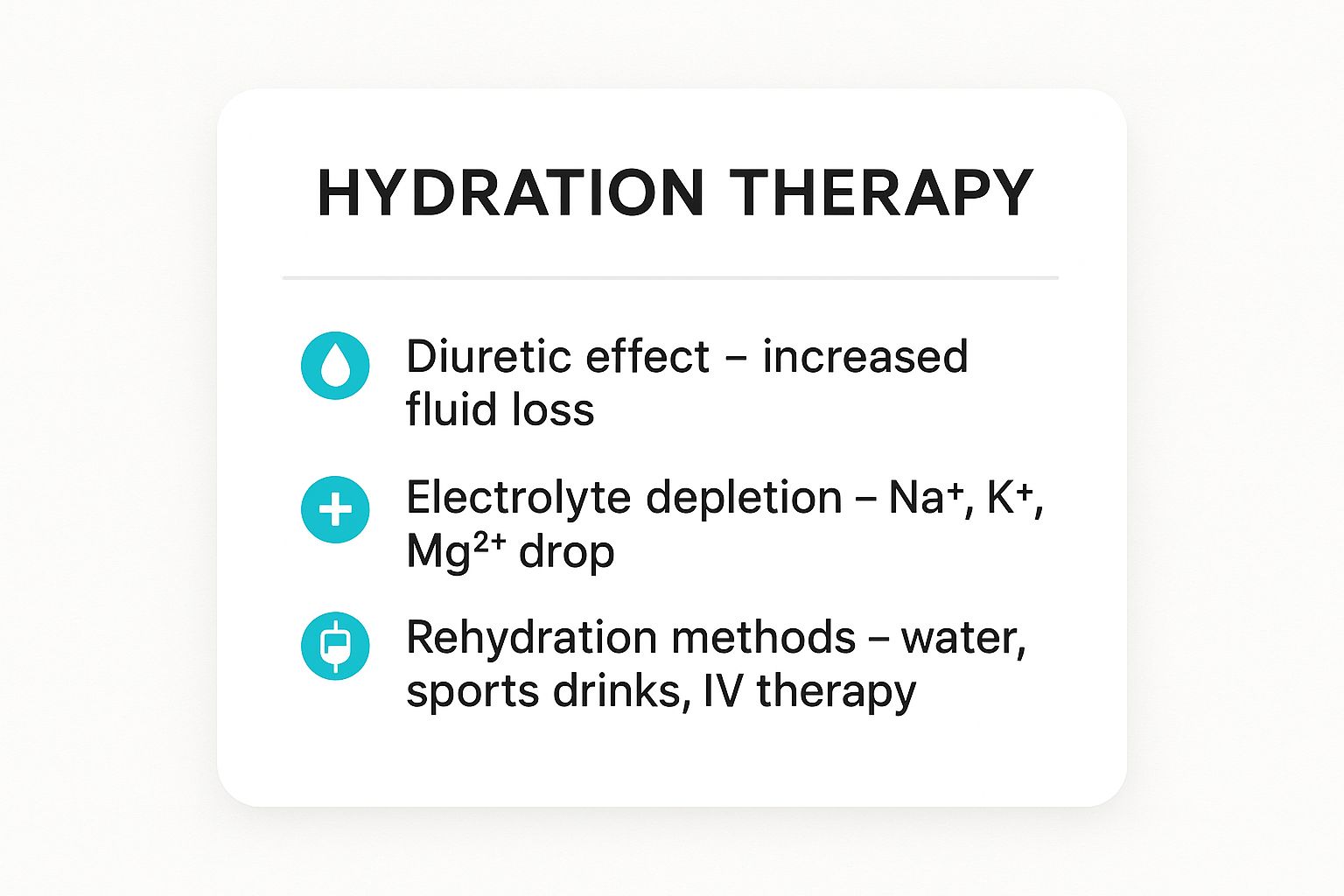 Infographic showing key data about Hydration Therapy