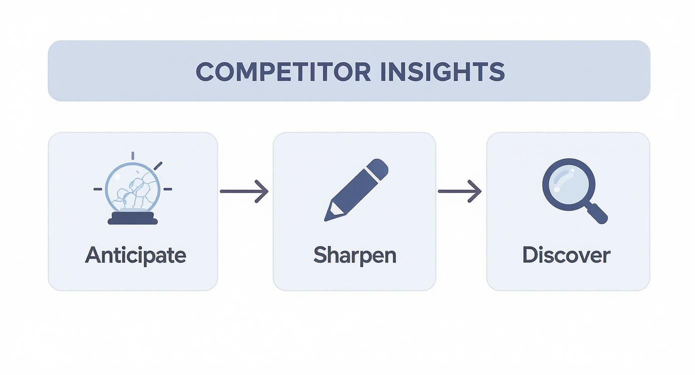 Infographic about how to conduct competitor analysis