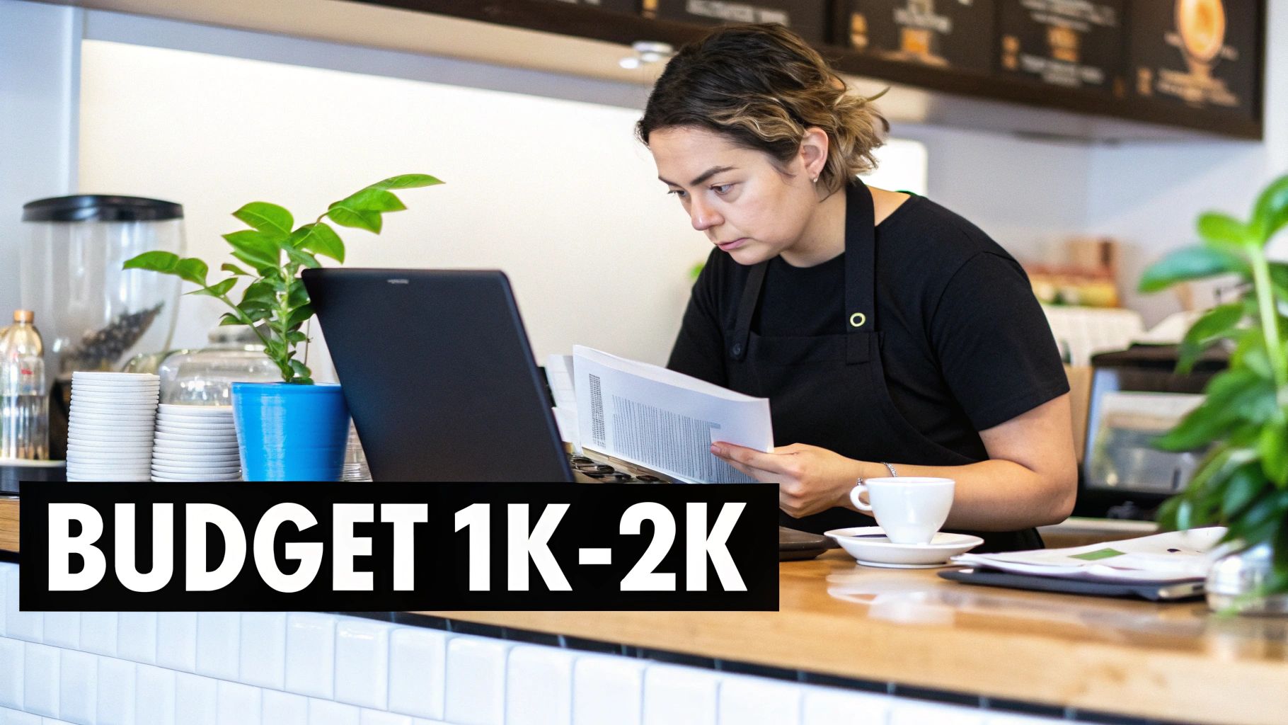 A person working on a laptop with charts and graphs, representing SEO analysis for a Brisbane business.