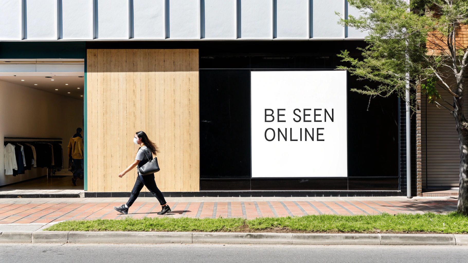 A person working on a laptop with charts and graphs, representing SEO strategy.