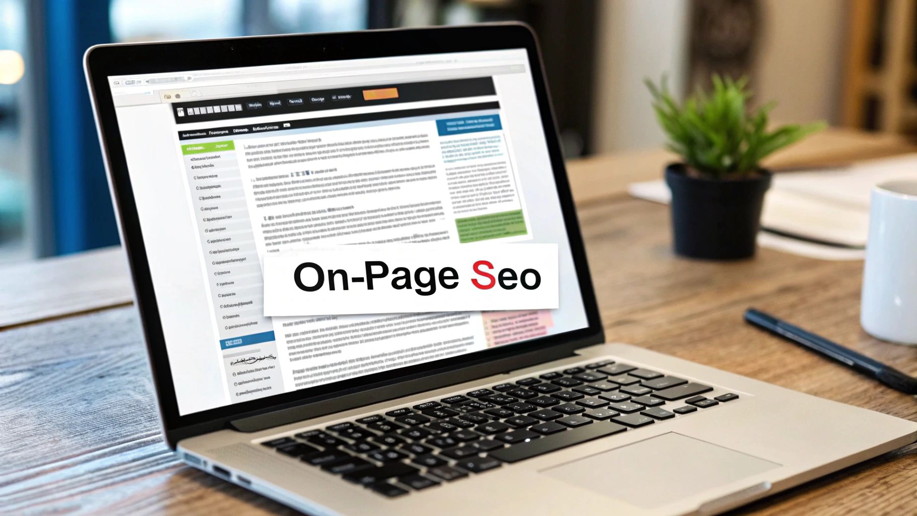A blueprint of a website's structure laid out on a table, symbolising the planning and technical foundation of SEO.