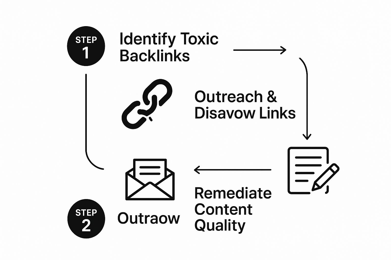 Infographic about google penalty recovery