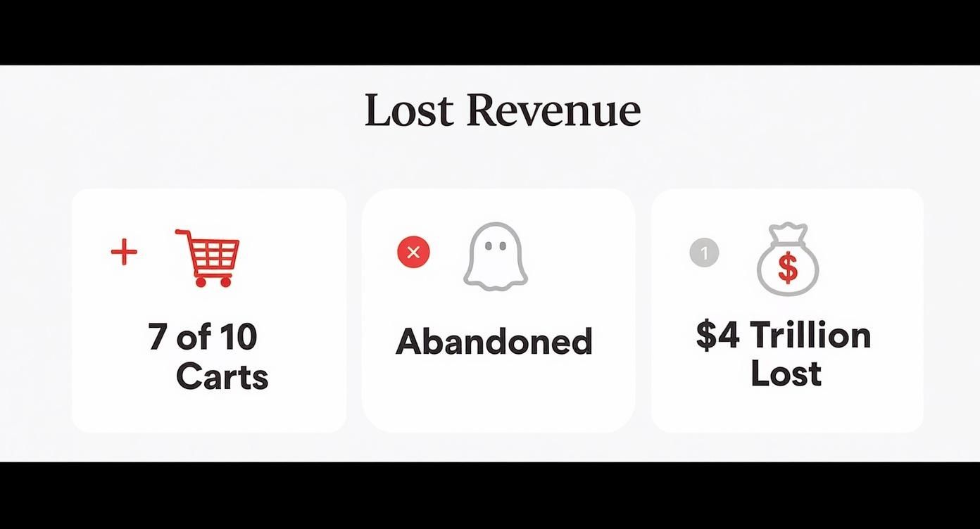 Infographic about abandoned shopping carts