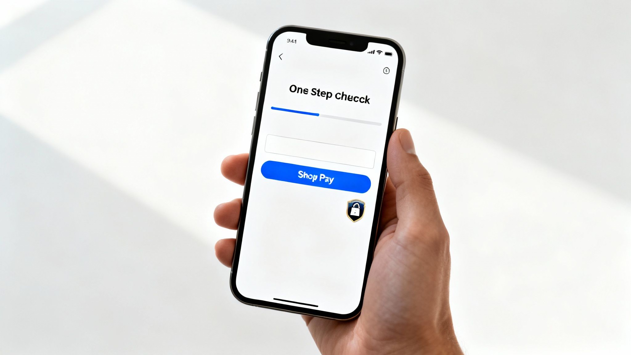 A streamlined checkout process on a mobile phone, emphasizing ease of use.