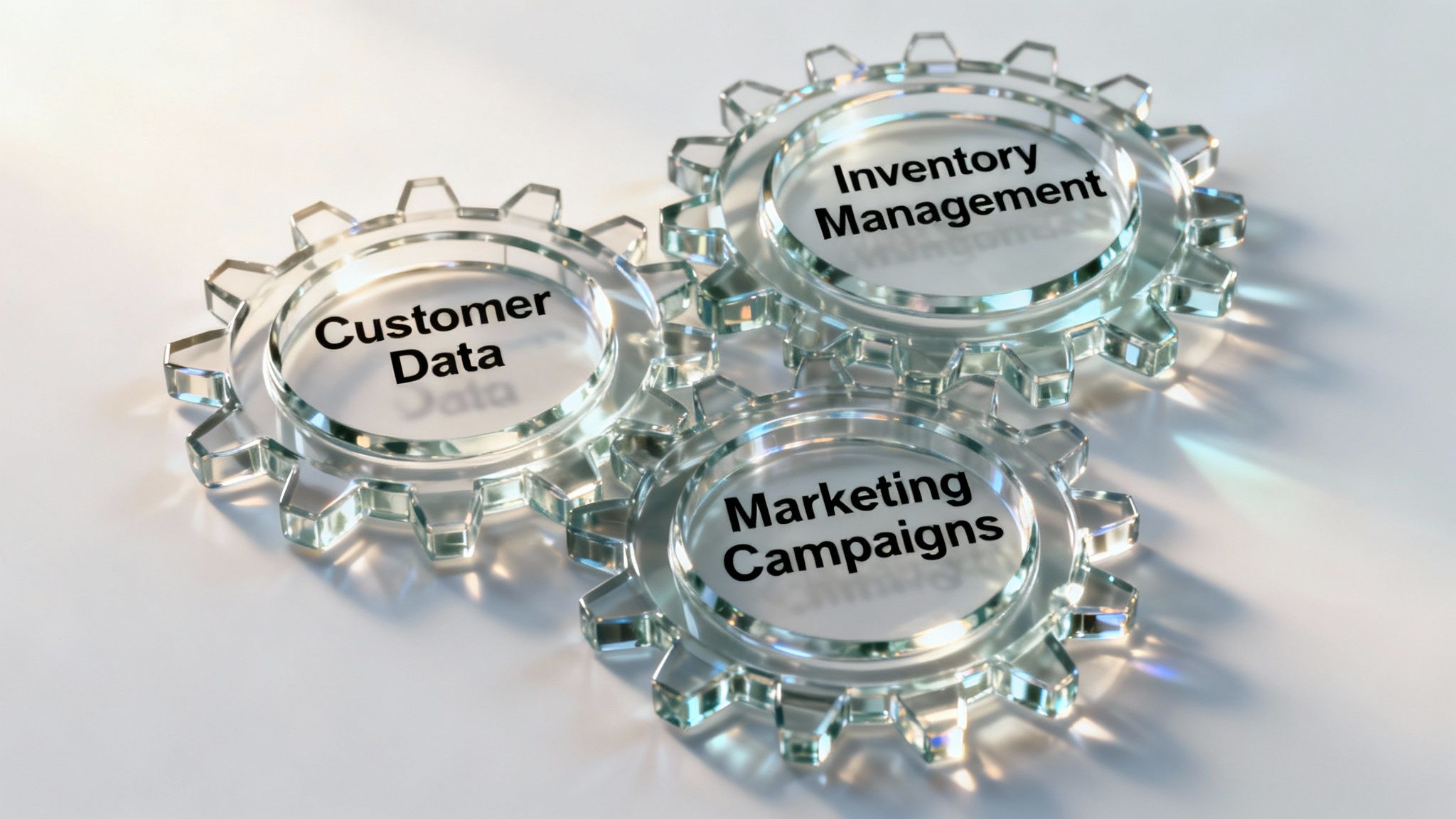A diagram showing how a unified platform centralizes data from various marketing channels into a single customer profile, leading to operational efficiency.