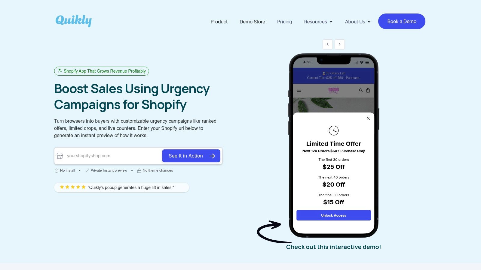1. Quikly: For Next-Generation Urgency Marketing