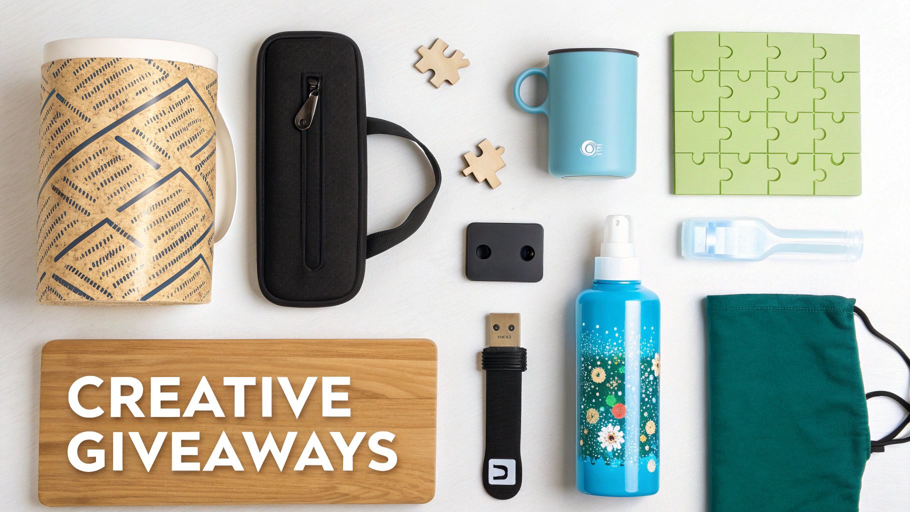 Attendees engaging with custom giveaways