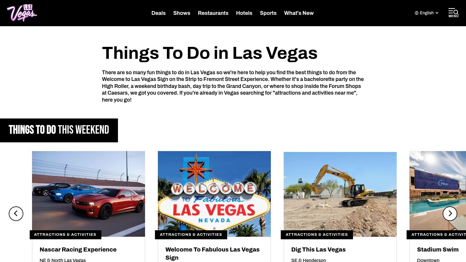 VisitLasVegas (Official DMO site)