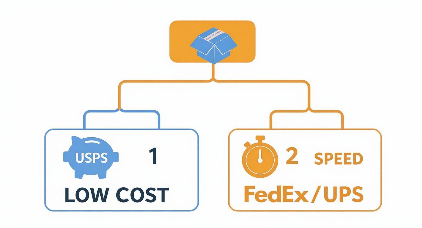 Infographic about best shipping for small business