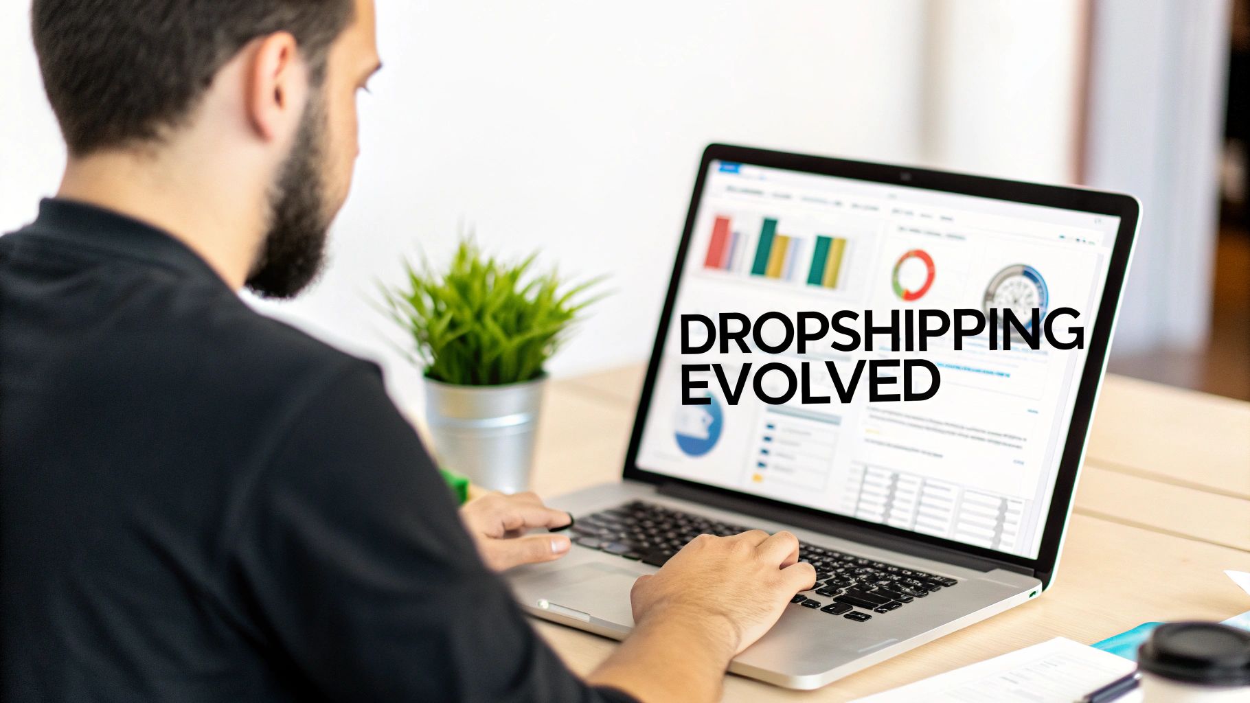A neon sign with the word 'DEAD' crossed out, symbolizing that dropshipping is still alive