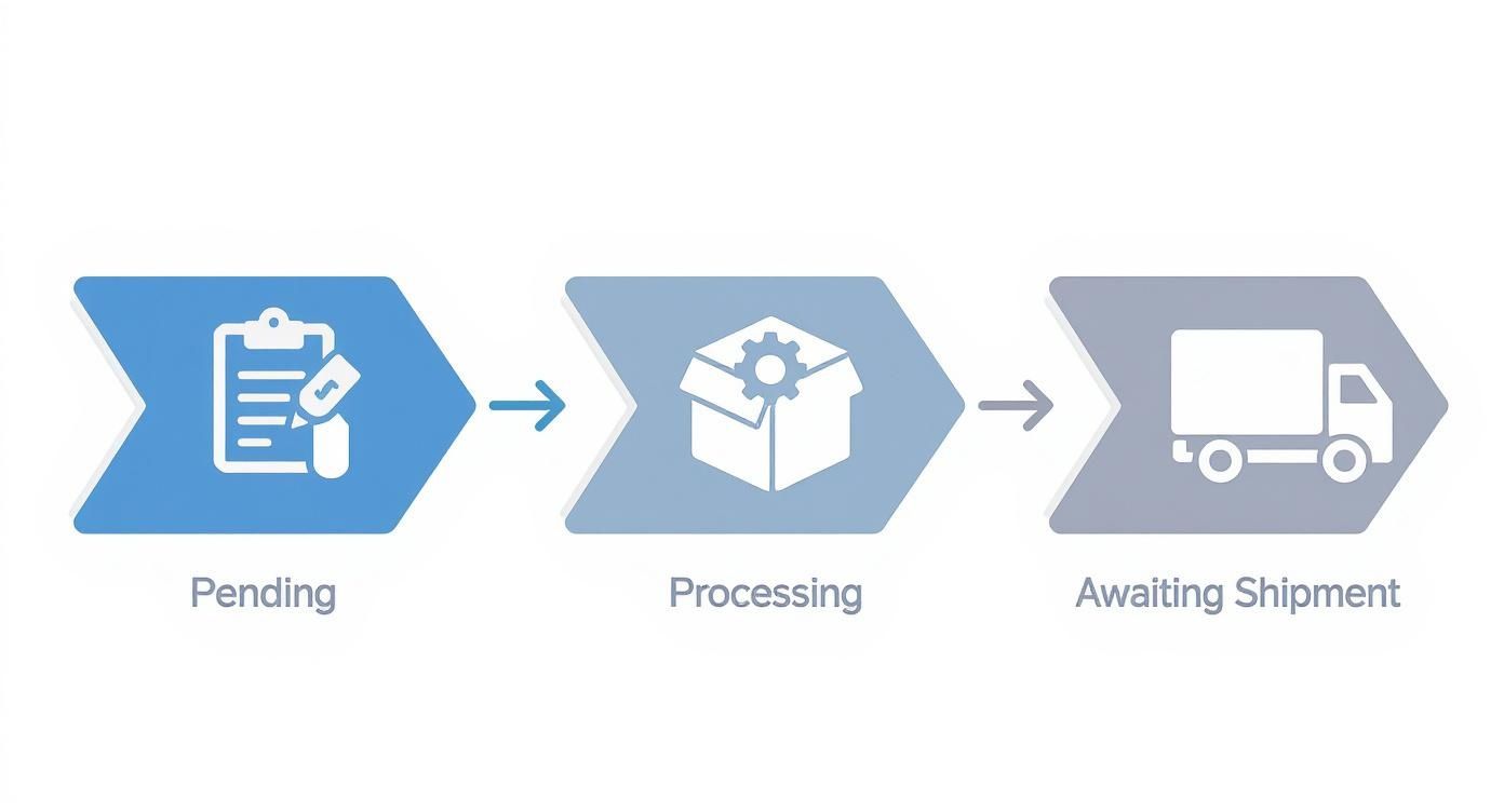Infographic about what does pending fulfillment mean
