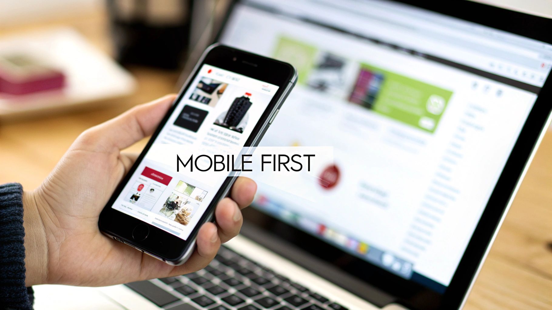 A visually appealing product page on a tablet, showcasing high-quality images and clear calls to action.