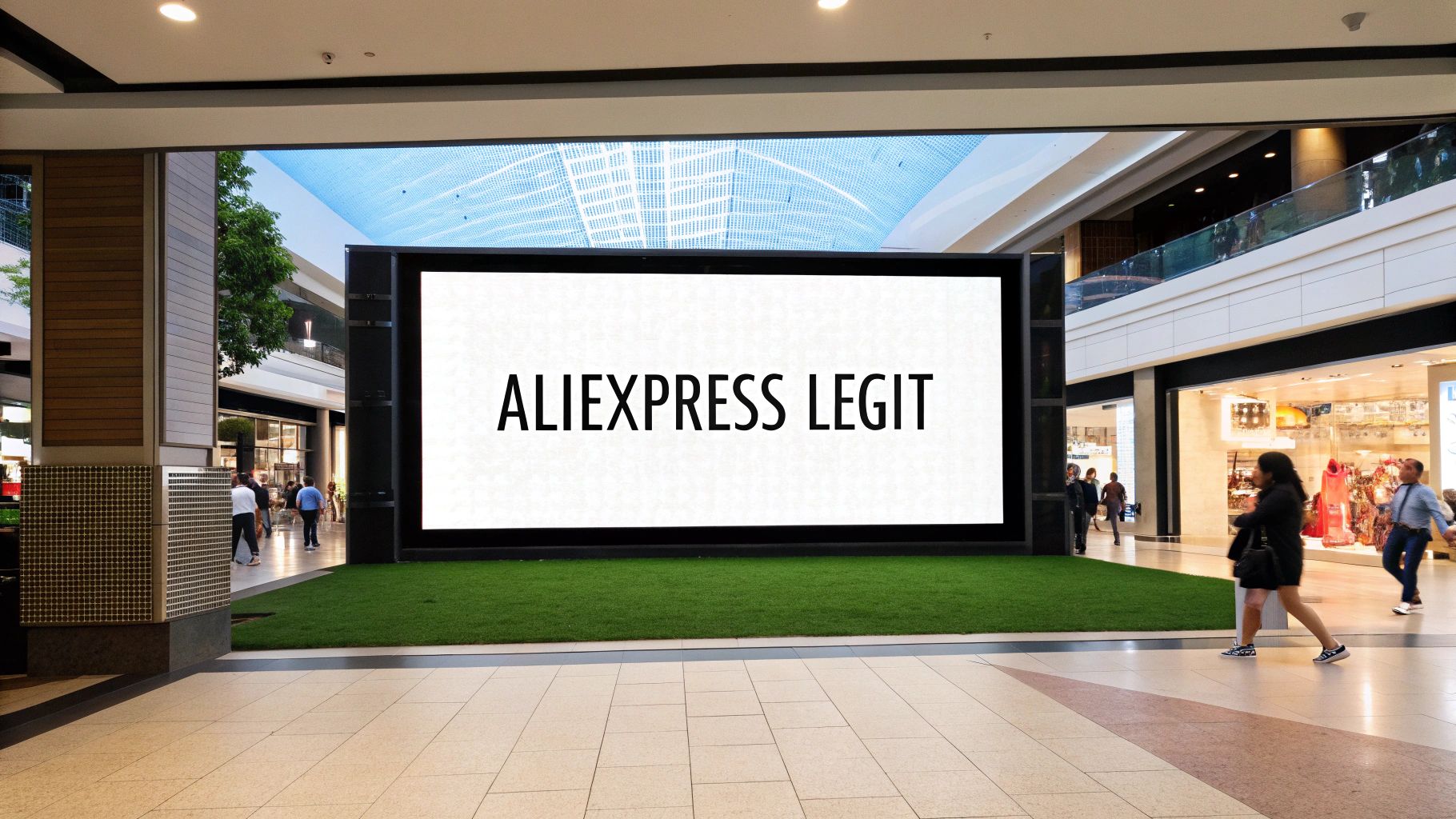 A modern warehouse with shipping boxes, representing the logistics behind AliExpress.