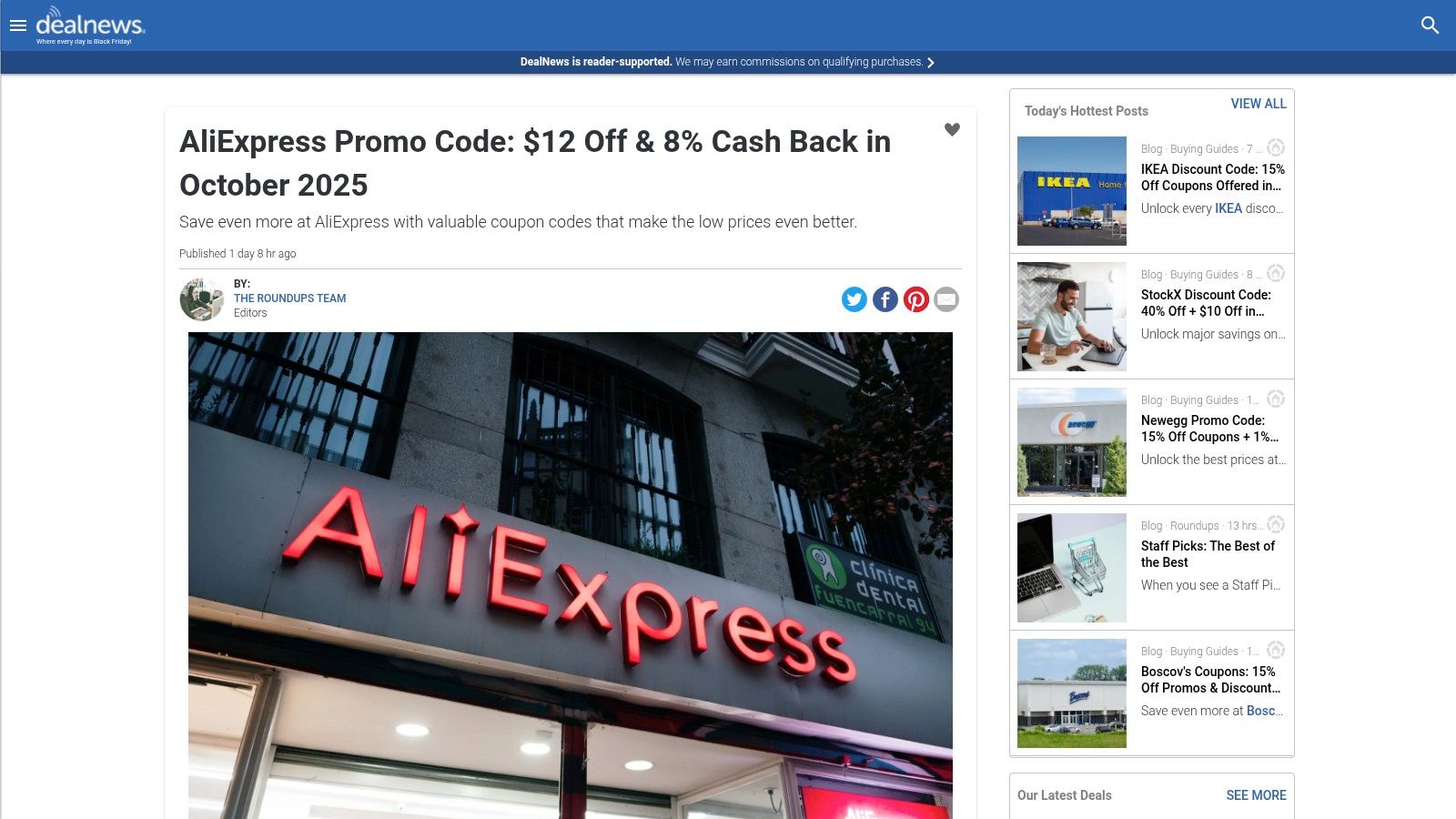 DealNews – AliExpress promo code roundup