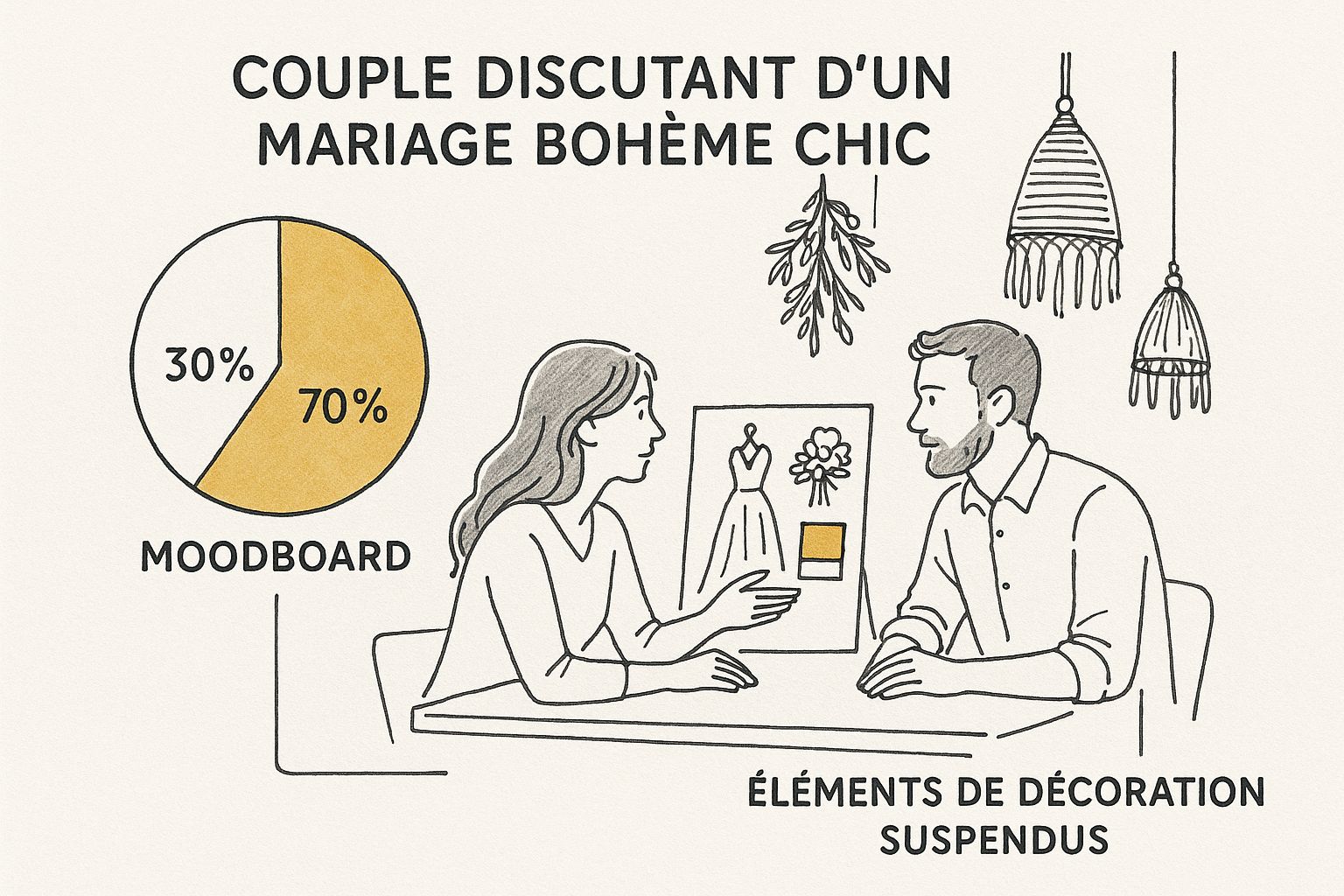 Couple se mariant dans un lieu extérieur luxuriant