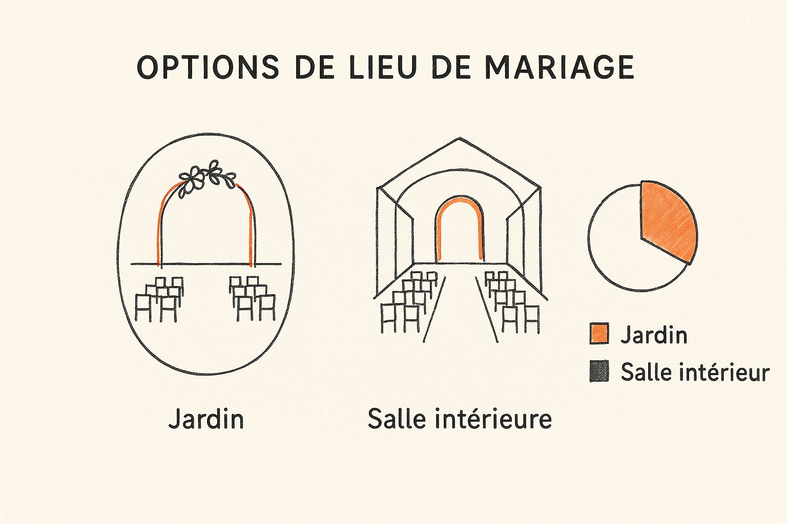 Infographic about organisation petit mariage