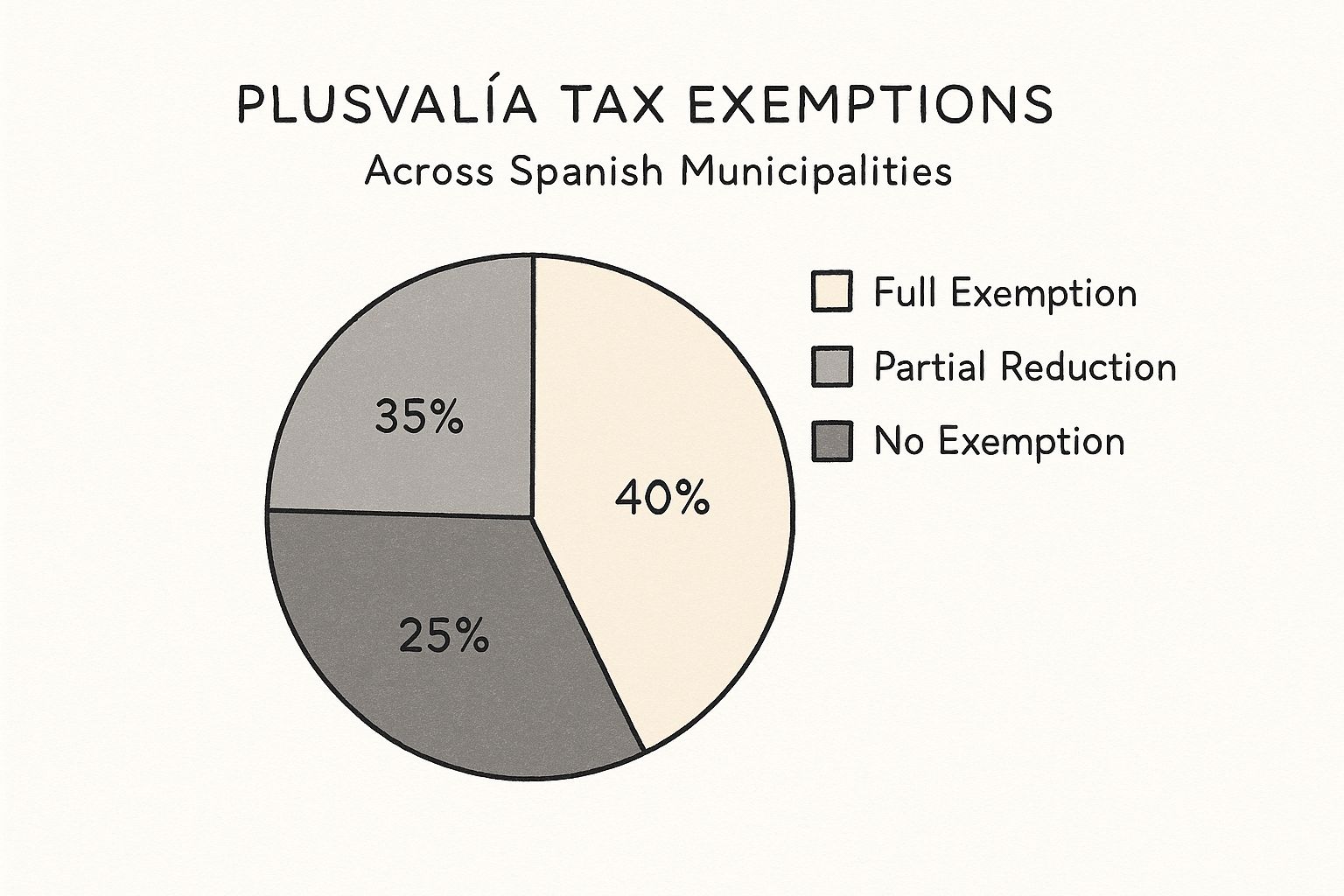 Infografía sobre el impuesto de plusvalía en España