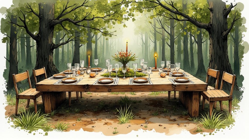 Table d'honneur forestière