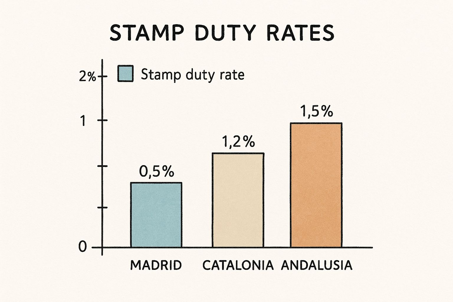 Infografía sobre el impuesto de actos jurídicos documentados en España