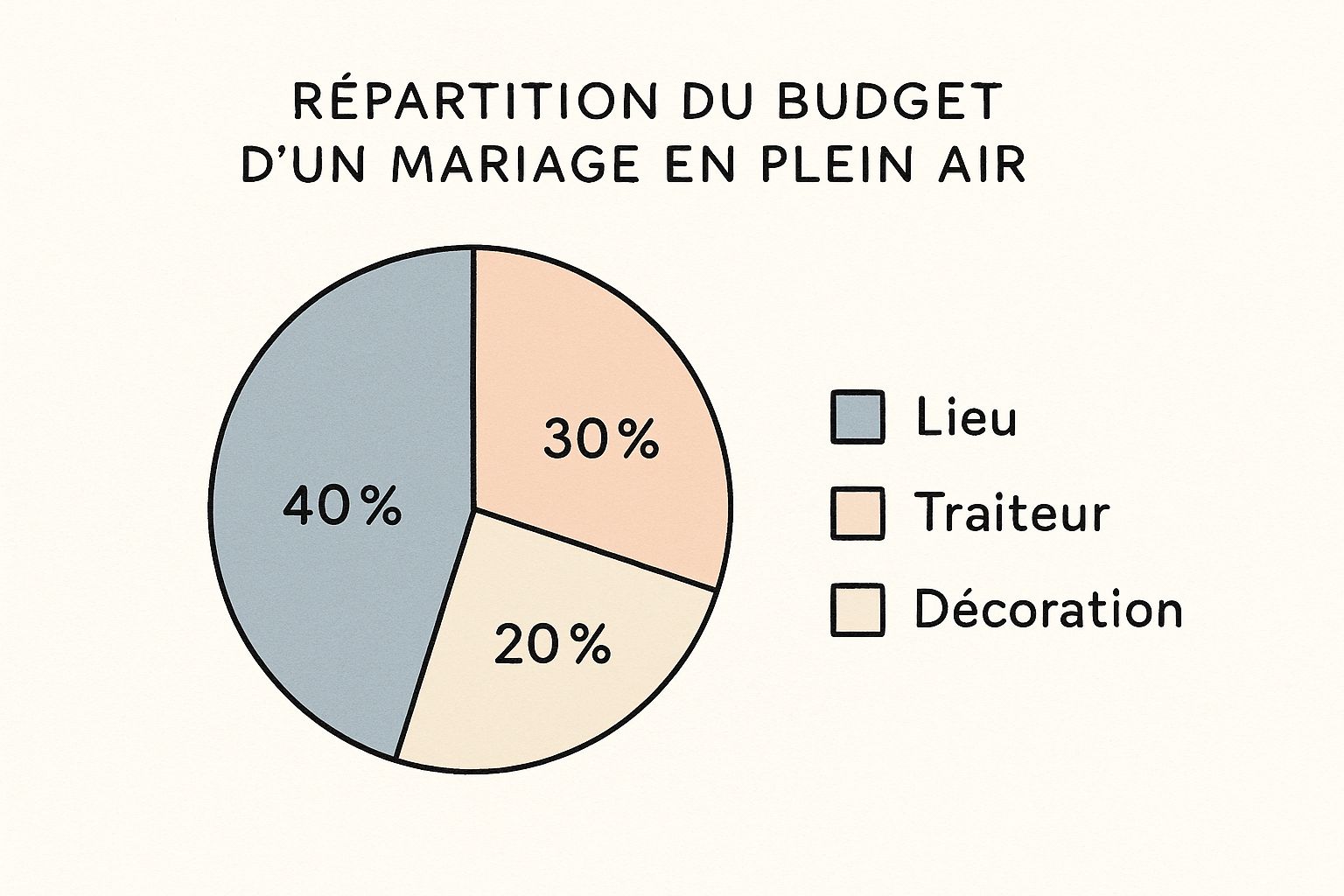 Infographic about mariage en plein air